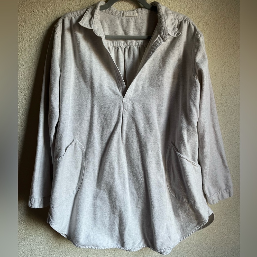 Vintage CP Shades Beach Tunic Textured Cottagecore Comfy California Style